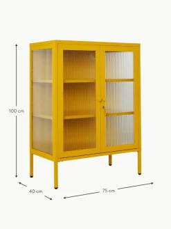 Mustard Made Metall-Vitrine The Mixer mit geriffeltem Glas