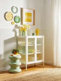 Mustard Made Metall-Vitrine The Mixer mit geriffeltem Glas