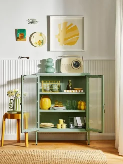 Mustard Made Metall-Vitrine The Mixer mit geriffeltem Glas
