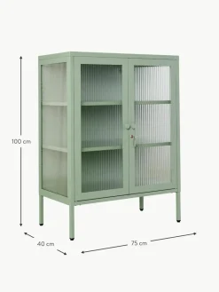 Mustard Made Metall-Vitrine The Mixer mit geriffeltem Glas