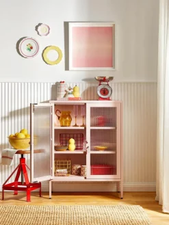Mustard Made Metall-Vitrine The Mixer mit geriffeltem Glas