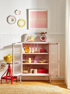 Mustard Made Metall-Vitrine The Mixer mit geriffeltem Glas