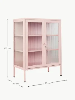 Mustard Made Metall-Vitrine The Mixer mit geriffeltem Glas
