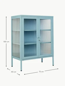 Mustard Made Metall-Vitrine The Mixer mit geriffeltem Glas