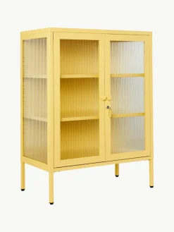 Mustard Made Metall-Vitrine The Mixer mit geriffeltem Glas