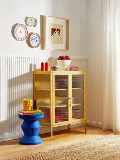 Mustard Made Metall-Vitrine The Mixer mit geriffeltem Glas