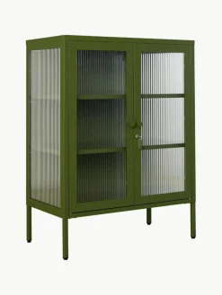 Mustard Made Metall-Vitrine The Mixer mit geriffeltem Glas