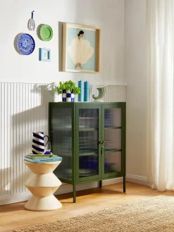 Mustard Made Metall-Vitrine The Mixer mit geriffeltem Glas