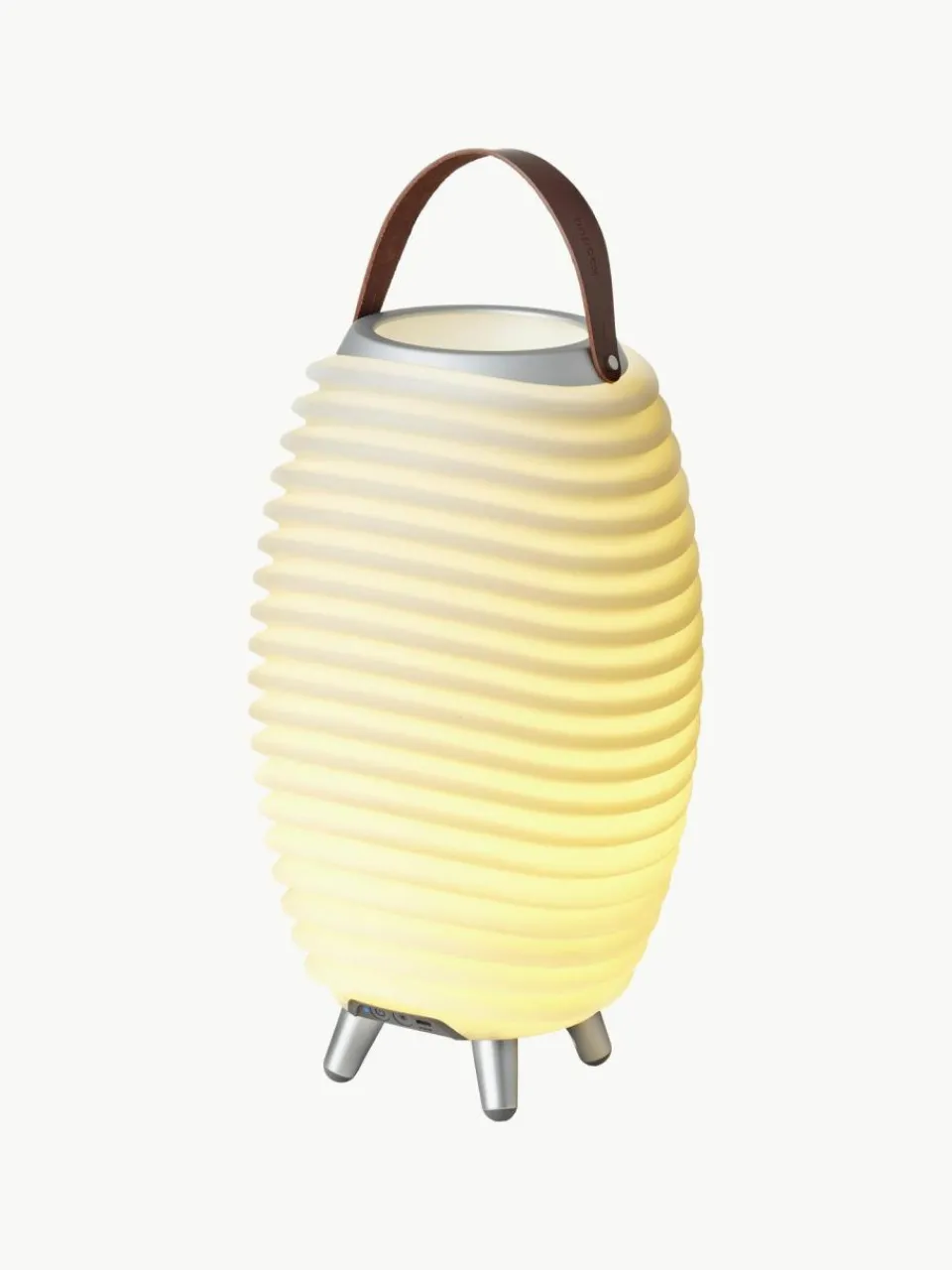 Westwing Mobile dimmbare LED-Gartenleuchte Synergy S mit Lautsprecher und Flaschenkühler