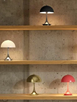 Louis Poulsen Mobile dimmbare LED-Tischlampe Panthella, H 24 cm