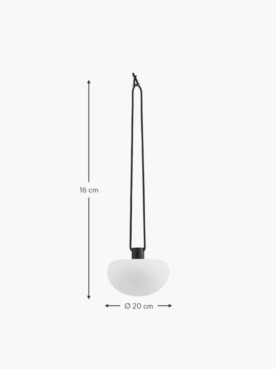Westwing Mobile dimmbare Outdoor LED-Pendelleuchte Sponge