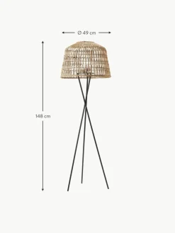 Westwing Mobile dimmbare Tripod LED-Stehlampe Amalfi mit Fernbedienung