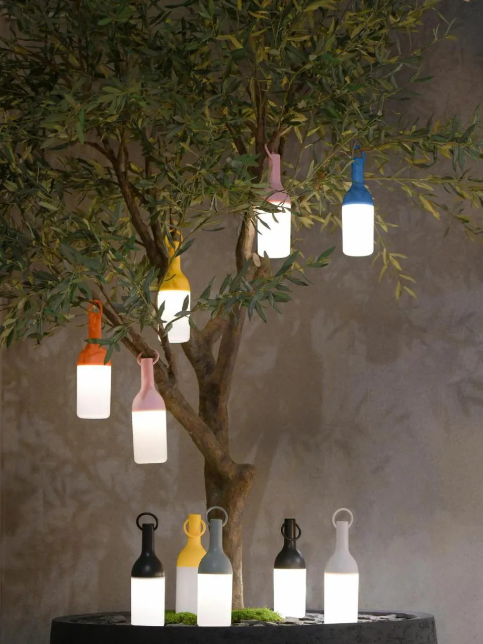 Sompex Mobile LED-Außentischlampen Elo, dimmbar, 2 Stück