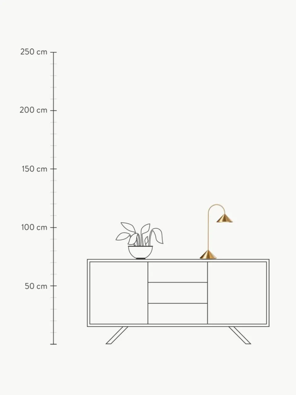 Frandsen Mobile Outdoor LED-Tischlampe Grasp, dimmbar