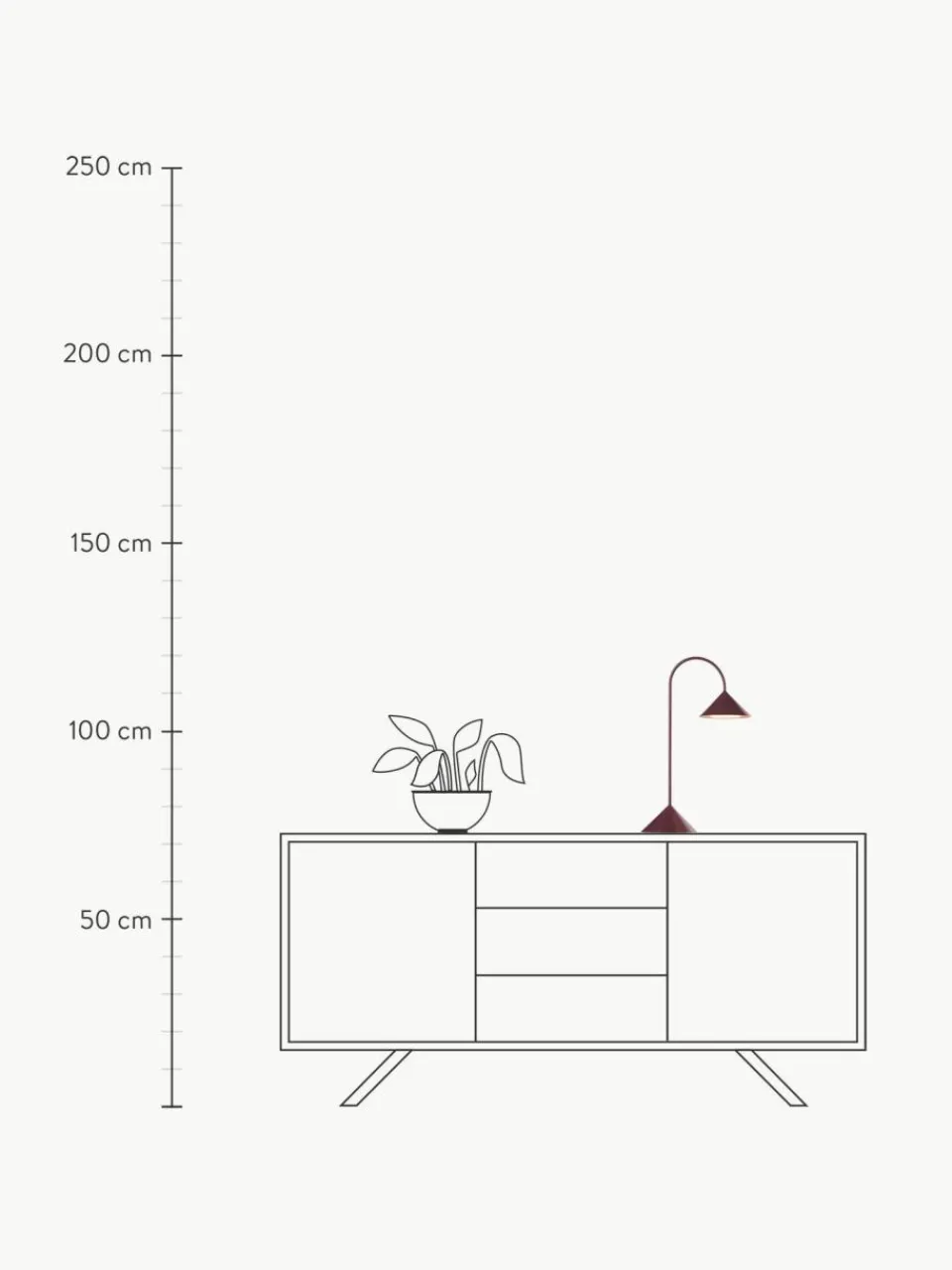 Frandsen Mobile Outdoor LED-Tischlampe Grasp, dimmbar