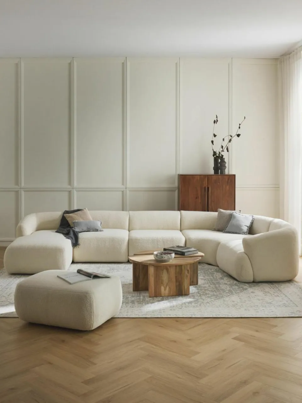 Westwing Collection Modulare Teddy-Wohnlandschaft Sofia