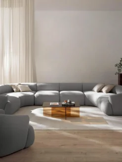 Westwing Collection Modulare XL Bouclé-Wohnlandschaft Sofia