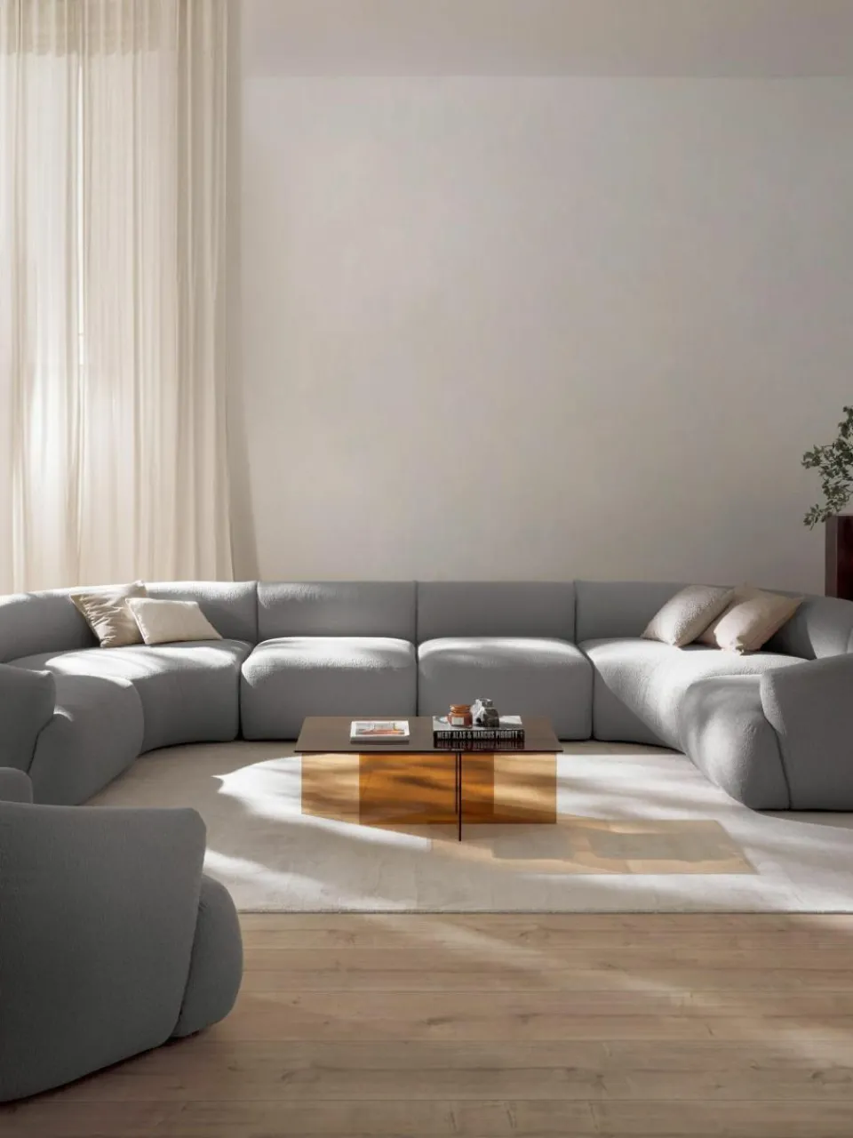Westwing Collection Modulare XL Bouclé-Wohnlandschaft Sofia