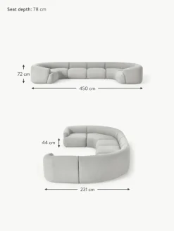 Westwing Collection Modulare XL Bouclé-Wohnlandschaft Sofia