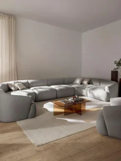 Westwing Collection Modulare XL Bouclé-Wohnlandschaft Sofia
