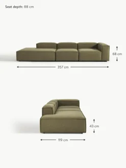 Westwing Collection Modulare XL-Ottomane Lennon