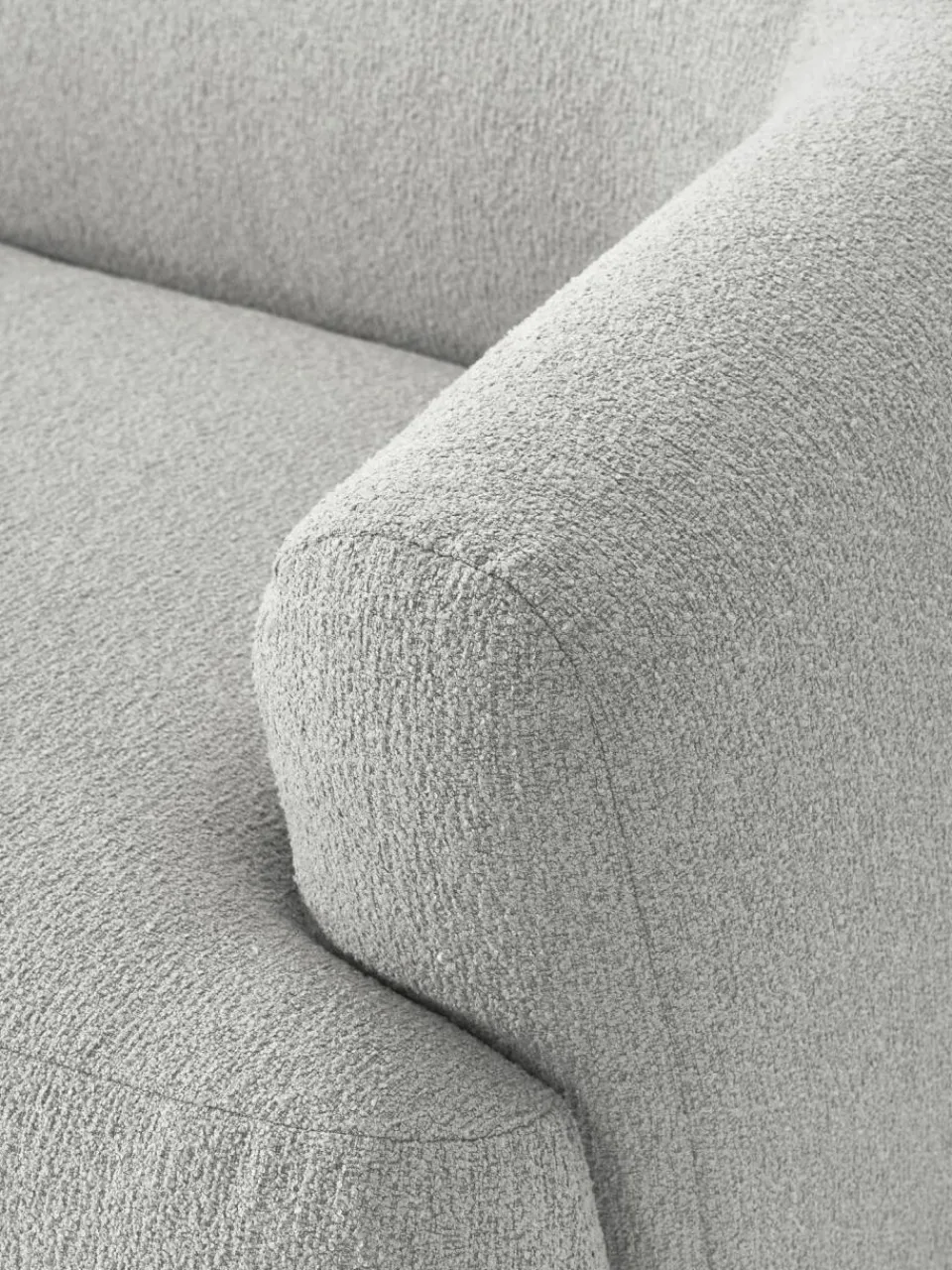 Westwing Collection Modulare XL-Ottomane Sofia aus Bouclé