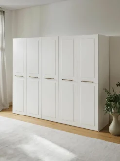 Westwing Collection Modularer Drehtürenschrank Charlotte, 250 cm Breite, mehrere Varianten