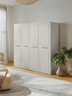 Westwing Collection Modularer Drehtürenschrank Charlotte, 200 cm Breite, mehrere Varianten