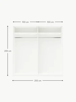 Westwing Collection Modularer Drehtürenschrank Charlotte, 200 cm Breite, mehrere Varianten