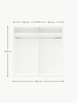 Westwing Collection Modularer Drehtürenschrank Leon, 200 cm Breite, mehrere Varianten