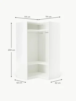 Westwing Collection Modularer Eck-Kleiderschrank Charlotte, 115 cm Breite