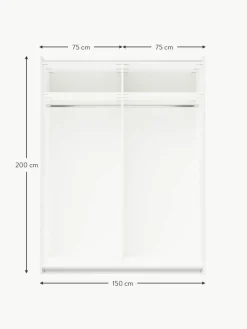 Westwing Collection Modularer Schwebetürenschrank Charlotte, 150 cm Breite, mehrere Varianten