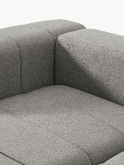 Westwing Collection Modulares Bouclé-Sofa Lena (4-Sitzer) mit Hocker (links/rechts)