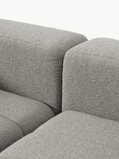 Westwing Collection Modulares Bouclé-Sofa Lena (4-Sitzer) mit Hocker (links/rechts)