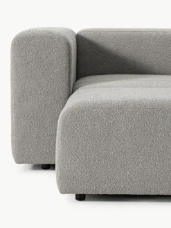 Westwing Collection Modulares Bouclé-Sofa Lena (4-Sitzer) mit Hocker (links/rechts)