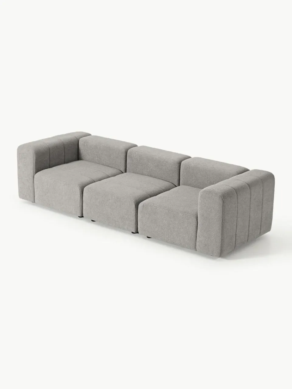 Westwing Collection Modulares Bouclé-Sofa Lena (4-Sitzer)
