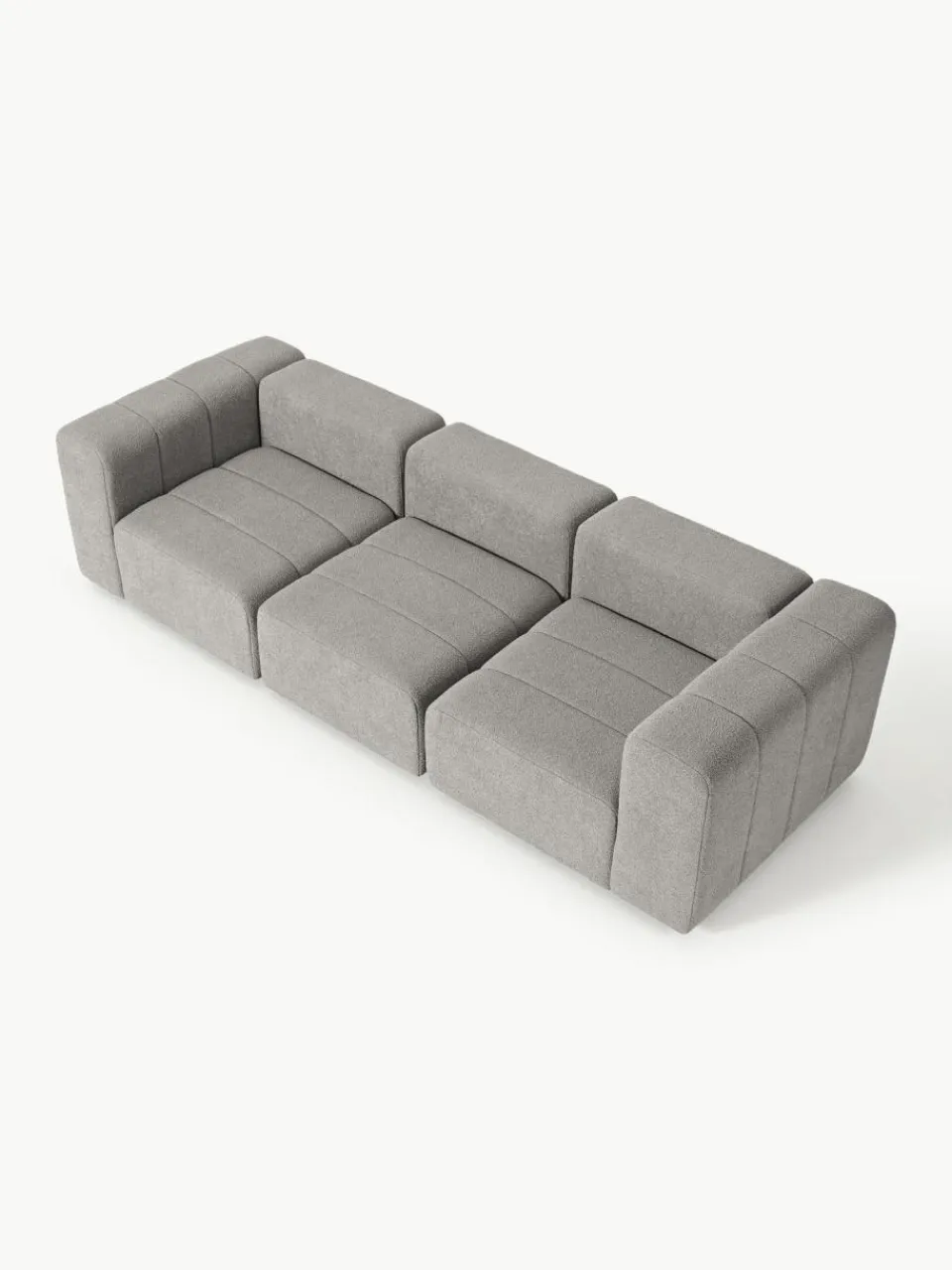 Westwing Collection Modulares Bouclé-Sofa Lena (4-Sitzer)
