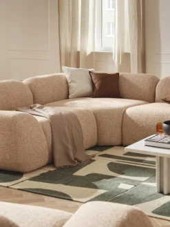 Westwing Collection Modulares Ecksofa Wolke (4-Sitzer) aus Bouclé