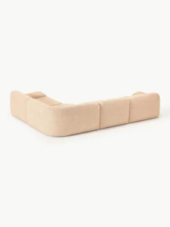 Westwing Collection Modulares Ecksofa Wolke (4-Sitzer) aus Bouclé