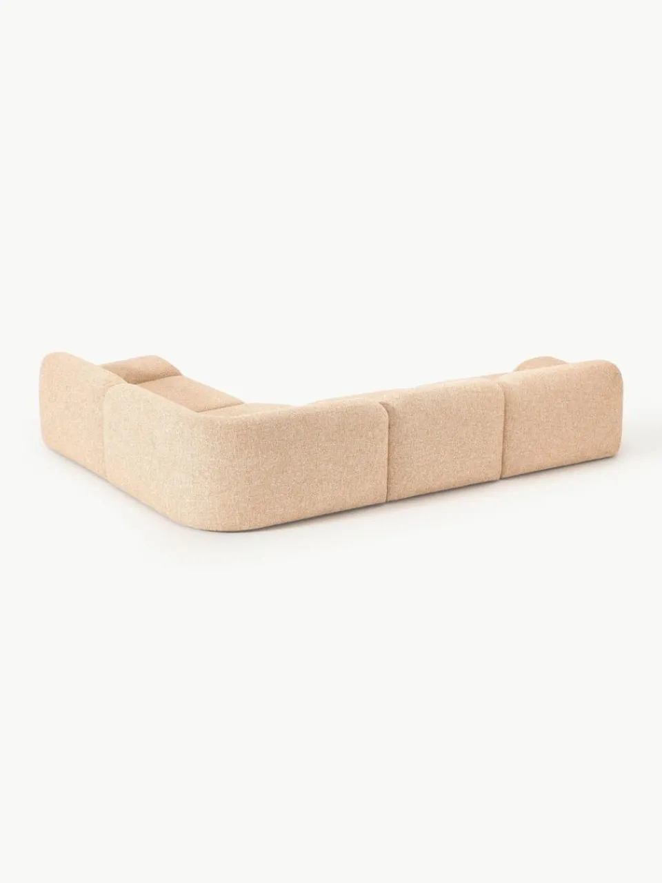 Westwing Collection Modulares Ecksofa Wolke (4-Sitzer) aus Bouclé