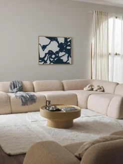 Westwing Collection Modulares Ecksofa Wolke (4-Sitzer) aus Bouclé