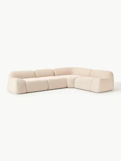 Westwing Collection Modulares Ecksofa Wolke (4-Sitzer) aus Bouclé