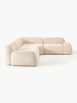 Westwing Collection Modulares Ecksofa Wolke (4-Sitzer) aus Bouclé