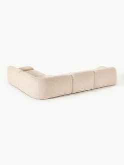 Westwing Collection Modulares Ecksofa Wolke (4-Sitzer) aus Bouclé
