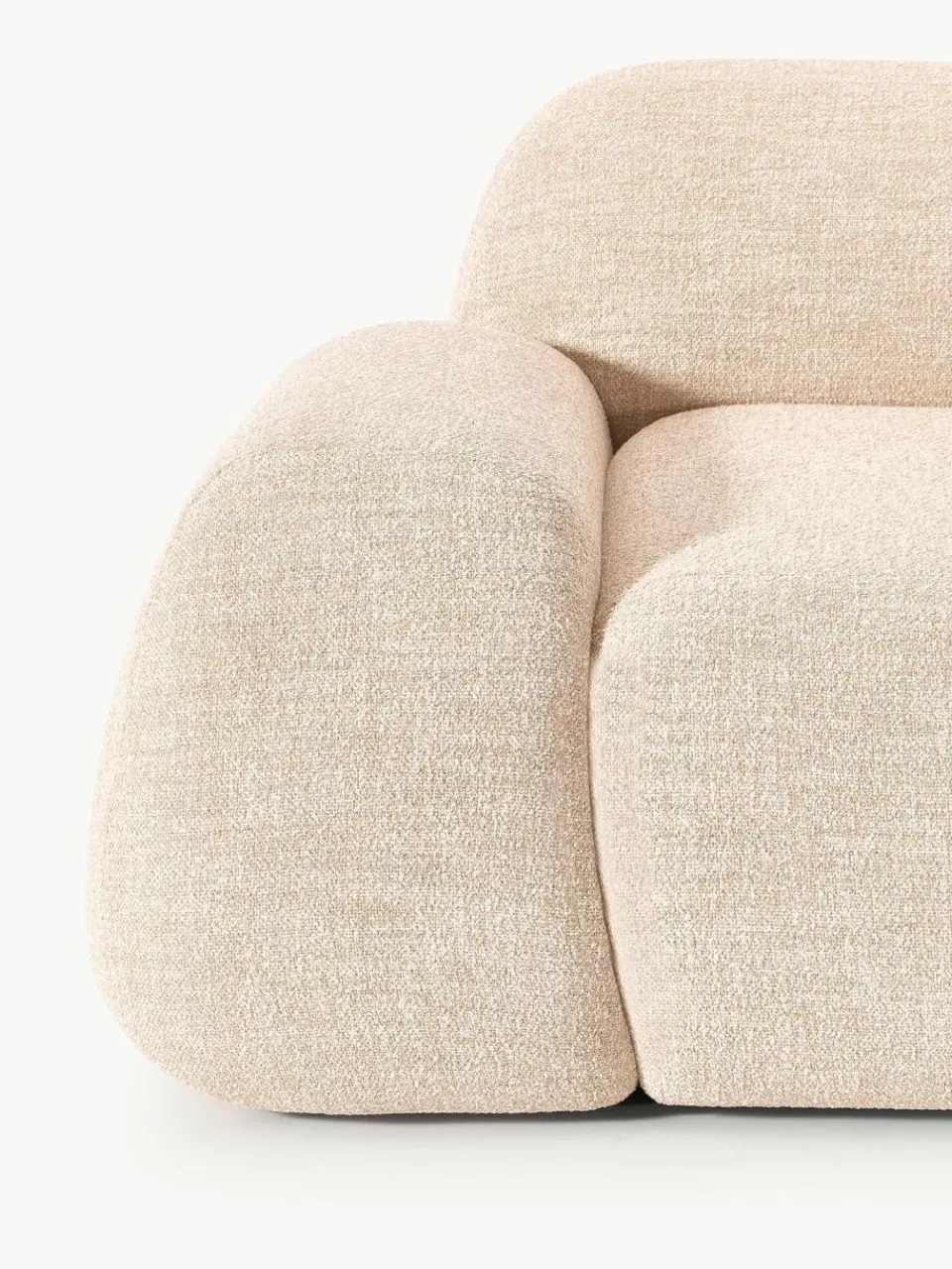 Westwing Collection Modulares Ecksofa Wolke (4-Sitzer) aus Bouclé