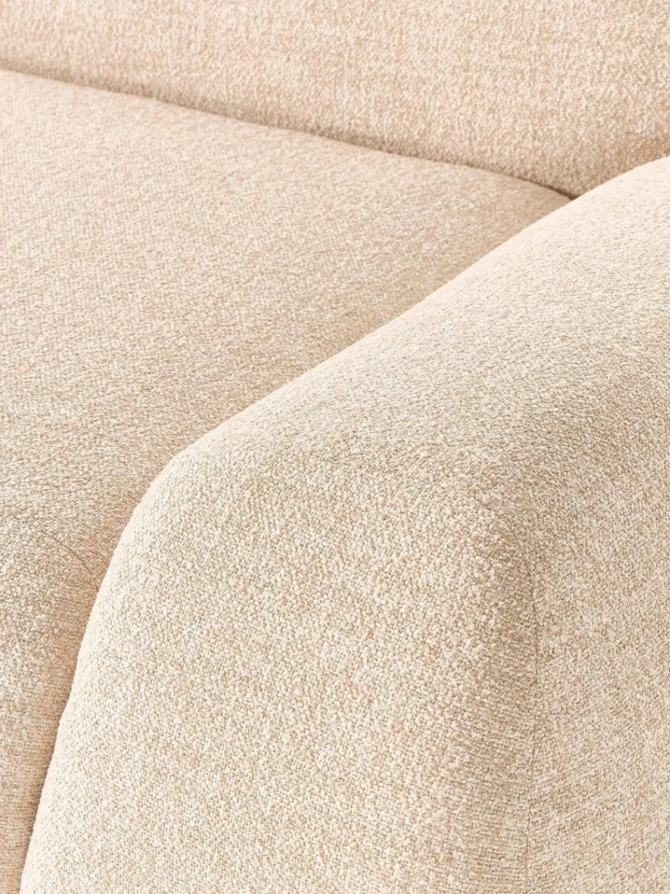Westwing Collection Modulares Ecksofa Wolke (4-Sitzer) aus Bouclé