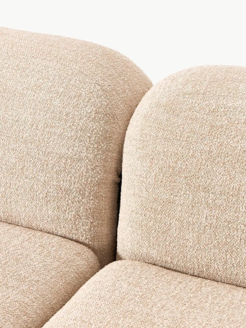 Westwing Collection Modulares Ecksofa Wolke (4-Sitzer) aus Bouclé
