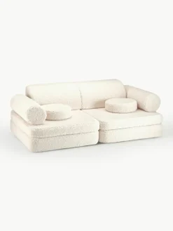 Kinder Wigiwama Modulares Kinder-Spielsofa Sugar aus Teddy, handgefertigt
