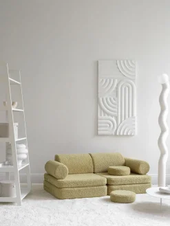 Kinder Wigiwama Modulares Kinder-Spielsofa Sugar aus Teddy, handgefertigt