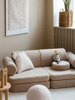 Kinder Wigiwama Modulares Kinder-Spielsofa Sugar aus Teddy, handgefertigt